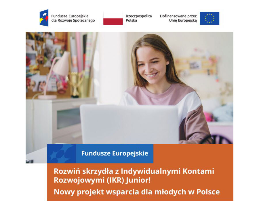Ilustracja wprowadzenia: Indywidualne Konta Rozwojowe (IKR) Junior – Fundusze Europejskie dla Rozwoju Społecznego
